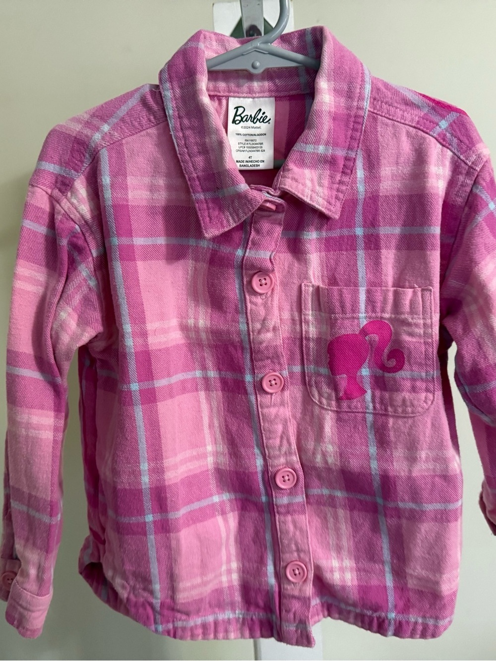 Barbie Long Sleeve Button Up Shirt
